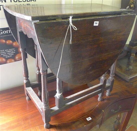 Oak oval gateleg table